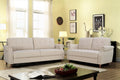 Beige Loveseat and Sofa P640175