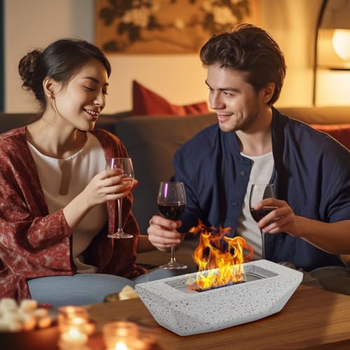 Concrete-Black 12.5" Portable Tabletop Fire Pit Bowl P33575