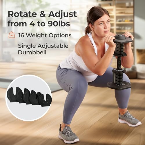 Adjustable Dumbbells 15Lb 25Lb 43Lb 55Lb 90Lb 6in1 U3870