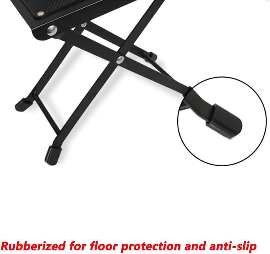 Black 5-9 Inches Height-Adjustable Folding Squatting Stool J95896
