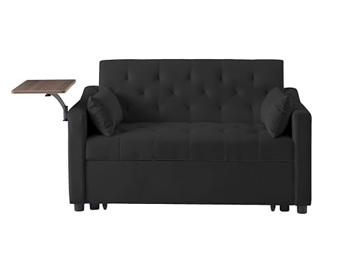 3 in1 Velvet Convertible Loveseat Sleeper Sofa Bed with Storage Pockets S58690