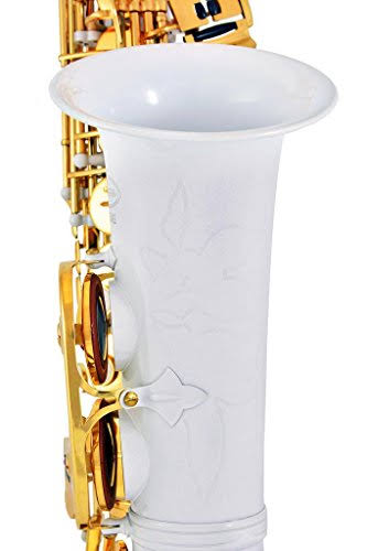White-Gold Keys Alto Saxophone with Case A67352