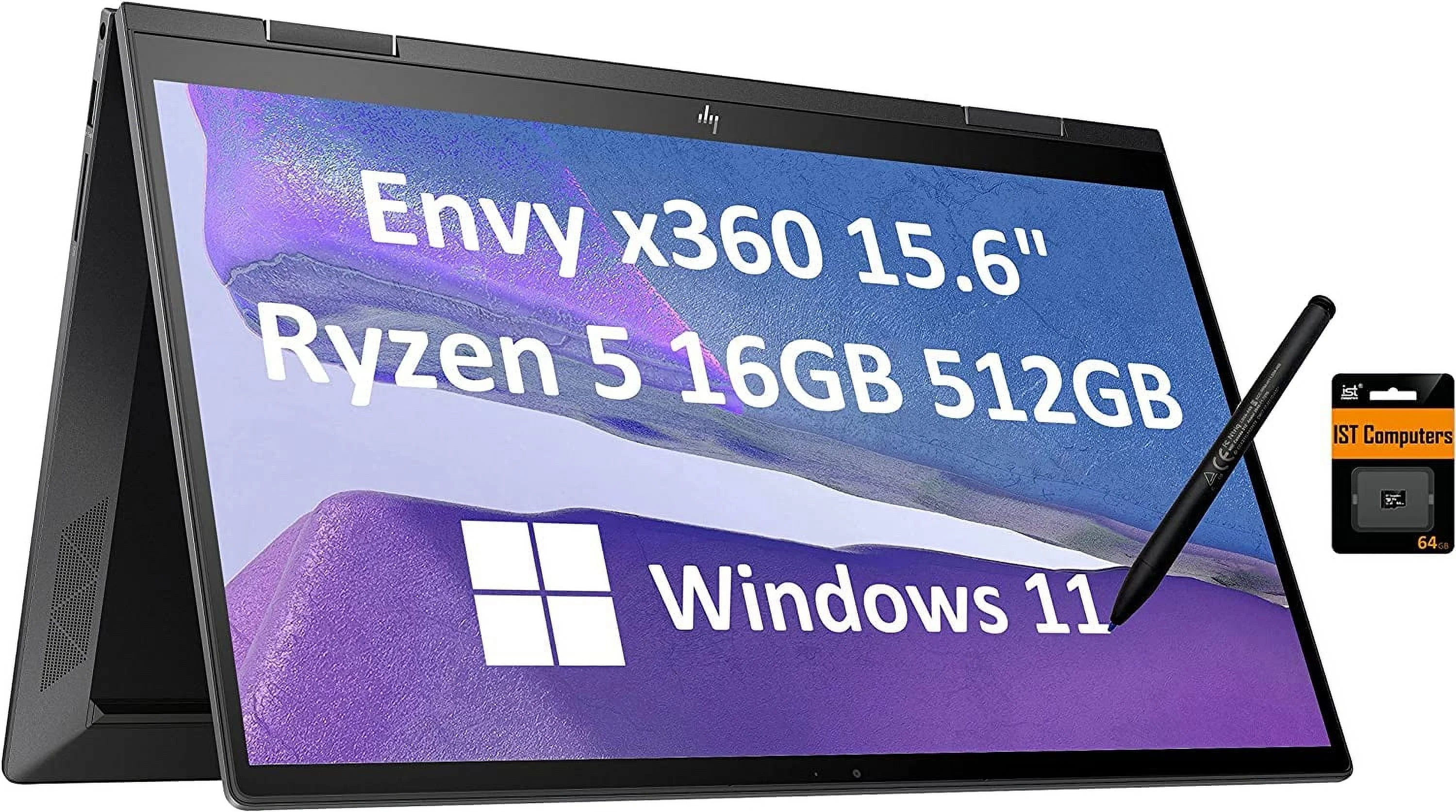 15.6" FHD 2-in-1 Touchscreen Convertible Laptop with Stylus V3486