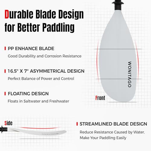 Adjustable Kayak Paddles with Alloy Shaft and PP Blade I946
