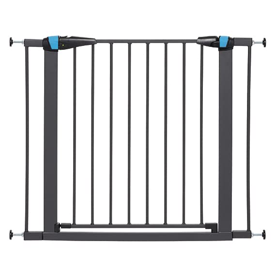 29 Inches Tall Walk-Through Steel Pet Gate, Graphite O79885