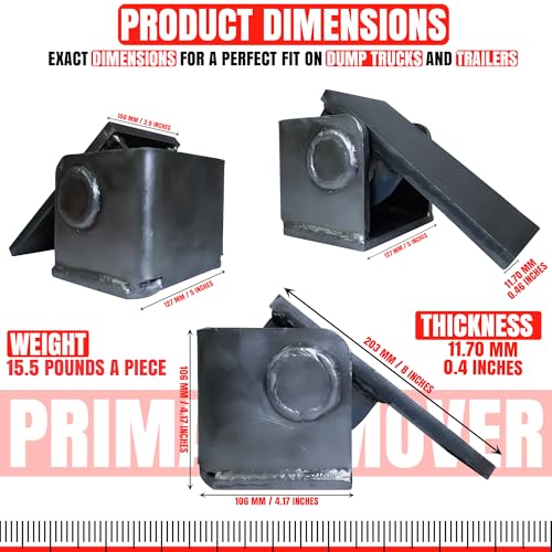 2Pcs Greasable Weld-On Solid Steel Dump Trailer Hinges H616