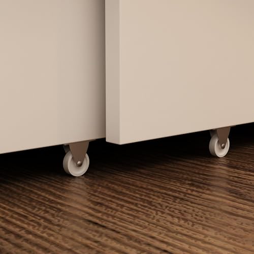Queen Size White Murphy Bed with 1 Drawer E2995
