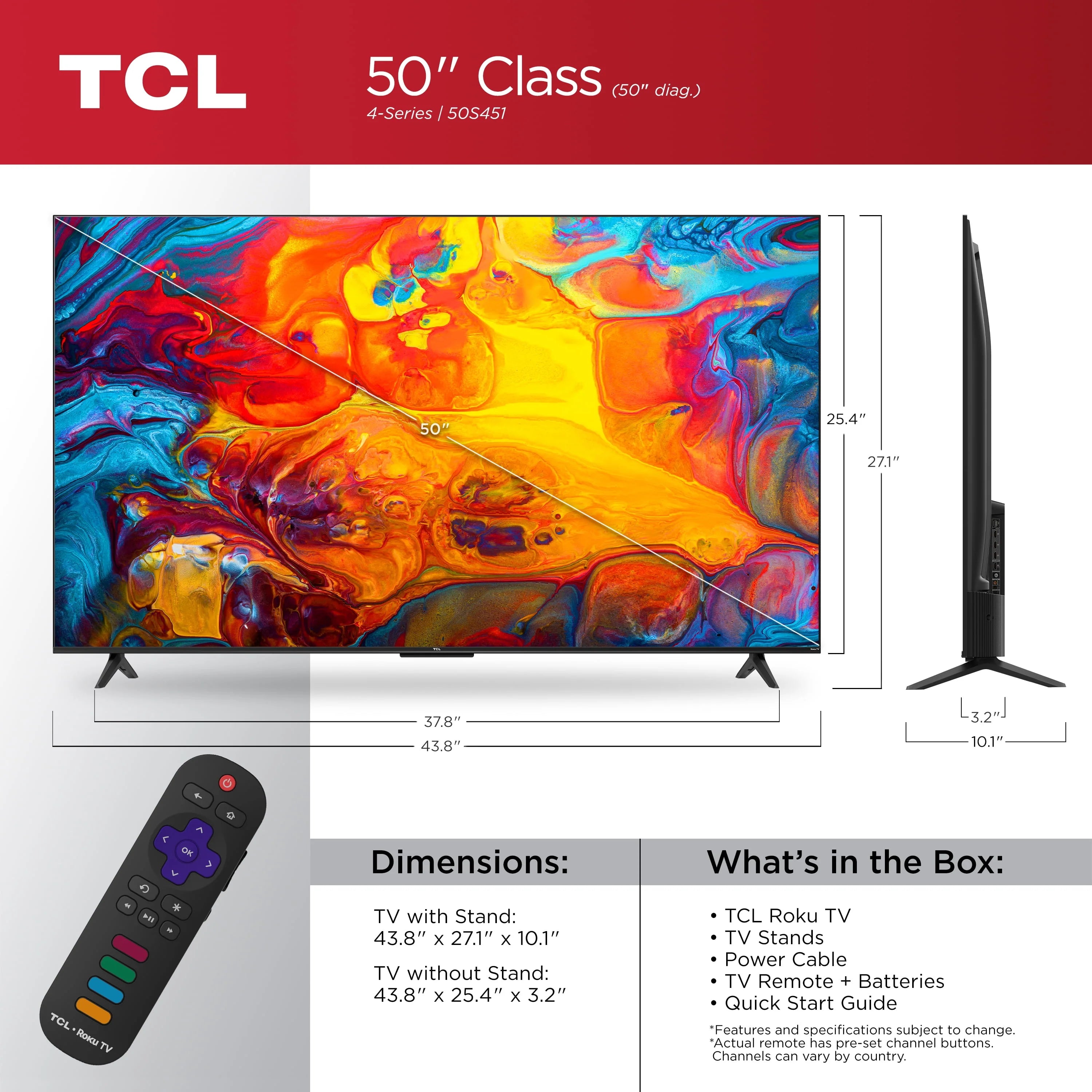 50 Class 4K UHD HDR Smart TV Q387173