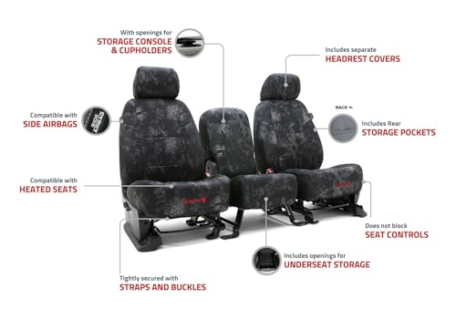 ShearComfort Custom Kryptek Neo-Supreme Seat Covers Compatible with Chevy Silverado (2020-2022) for 40/20/40 w/Non-Removable Headrests, Folddown Center Console and Center Underseat St... D377