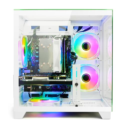 White Gaming PC Desktop with Ryzen 5 5500, GeForce RTX 3050 6GB, 16GB DDR4, 1TB NVME SSD A614