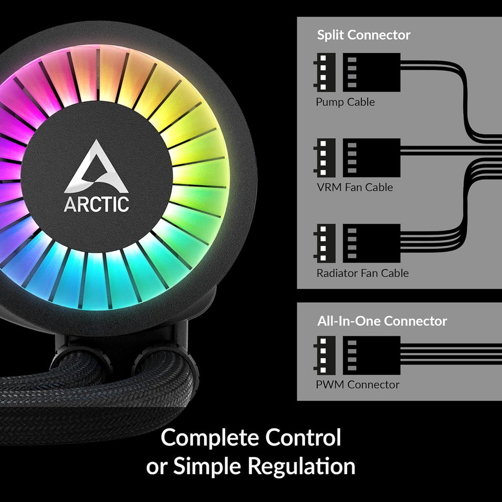 Black 280 CPU AIO Water Cooler J8676