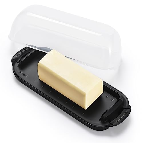 Butter Dish with Lid, Airtight Plastic Butter Keeper Tray S41879