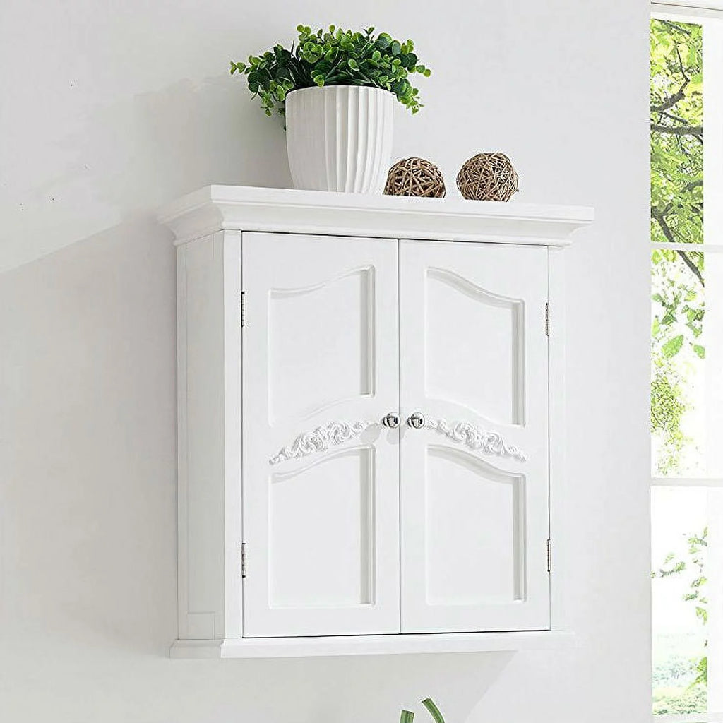 White 2 Door Bathroom Wall Cabinet U2511