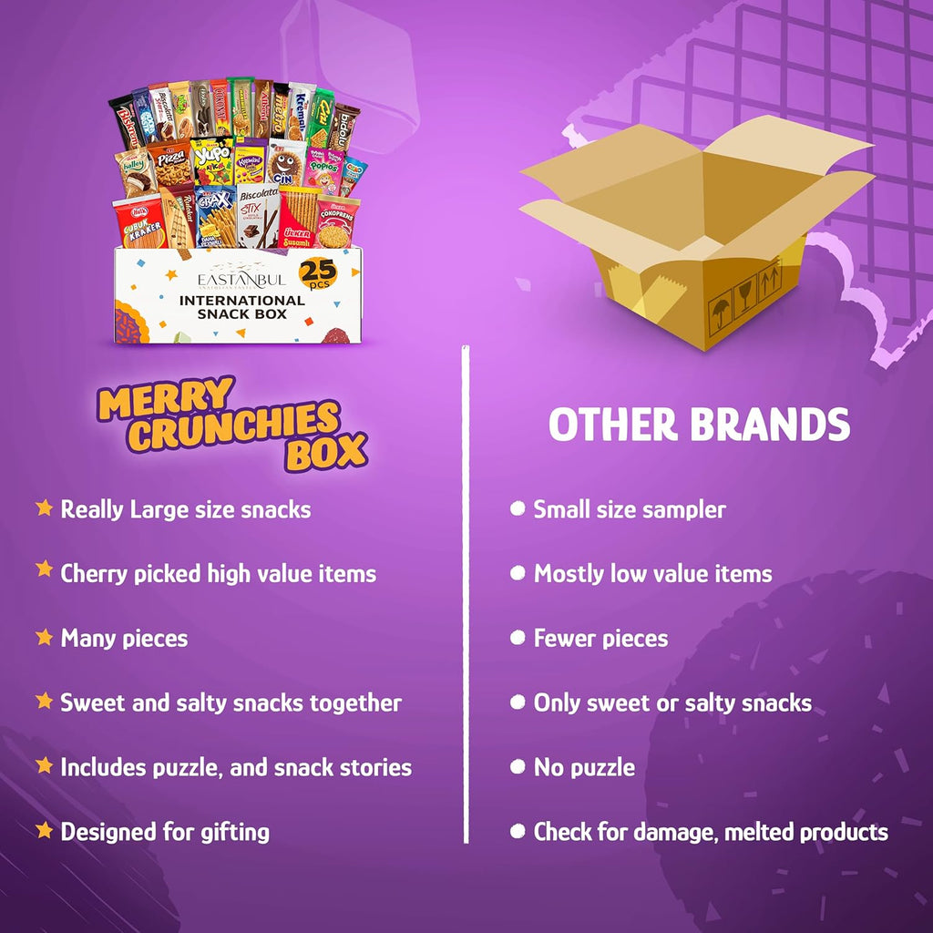 25 Full-Size International Snack Box Q14554