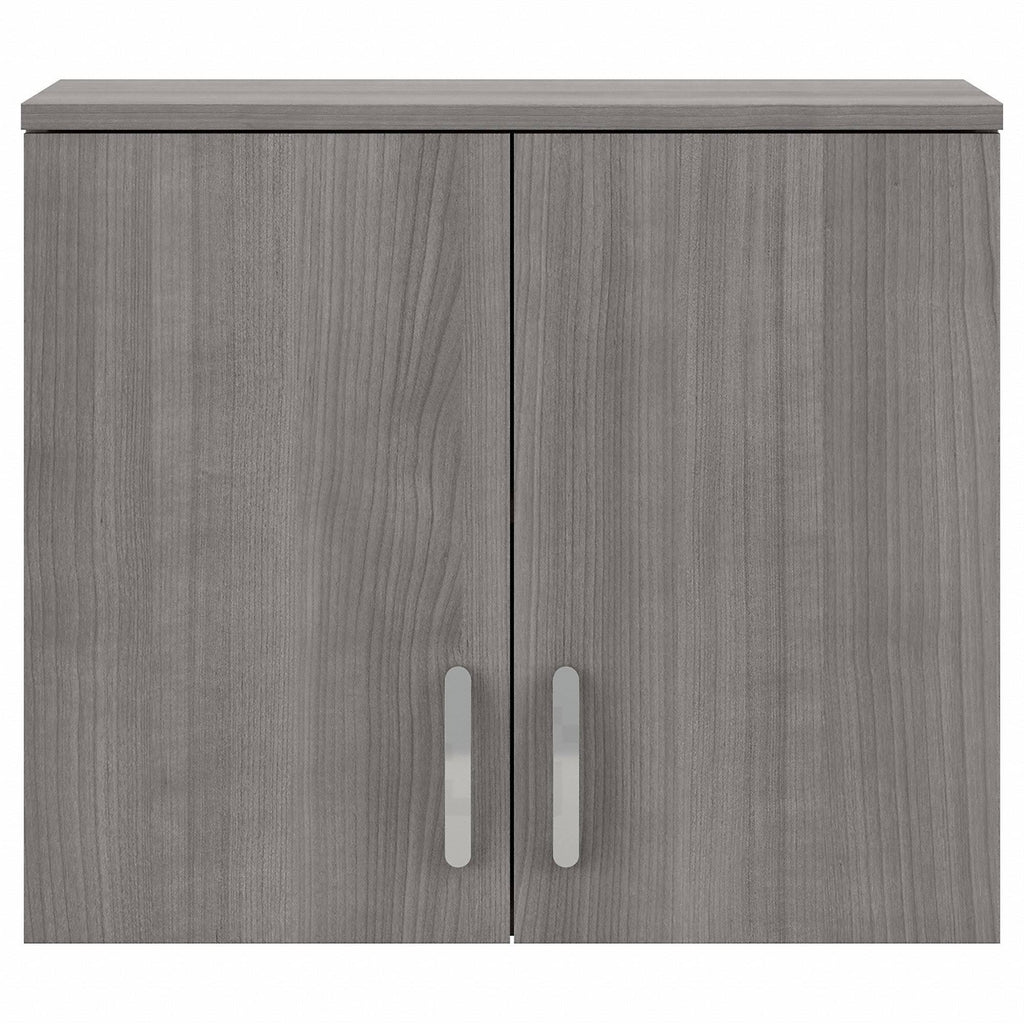 Platinum Gray Wall Cabinet with Doors and Shelves Y769312