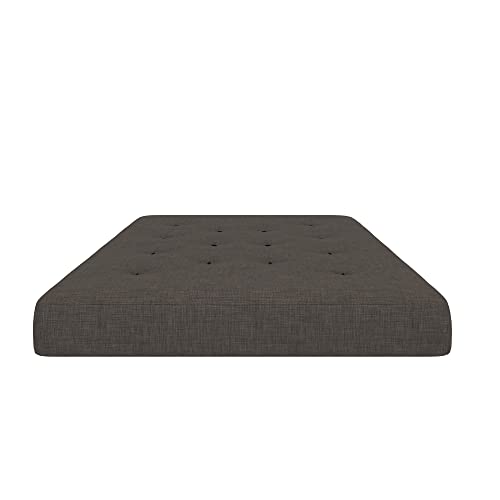 8-Inch Pocket Spring Coil Futon Mattress, Full, Taupe Gray B598