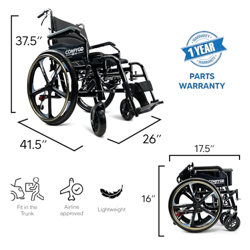 Black 17.5" Seat Width Self Propelled Wheelchair A857474