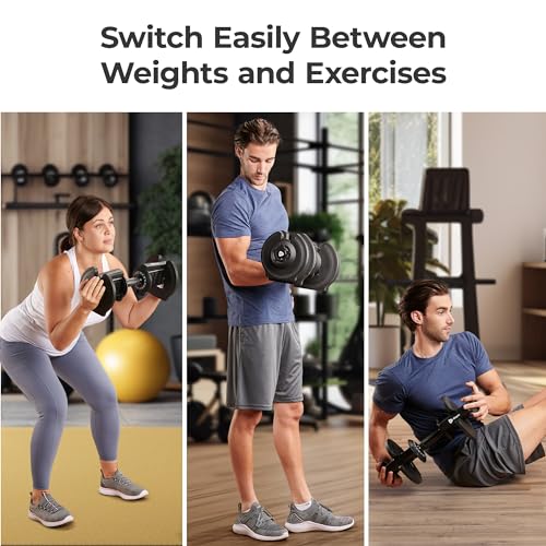 Adjustable Dumbbells 15Lb 25Lb 43Lb 55Lb 90Lb 6in1 U3870