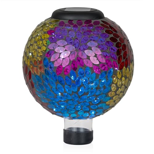 8" Diameter Glass Gazing Globe with Color Changing LED Lights Y62415