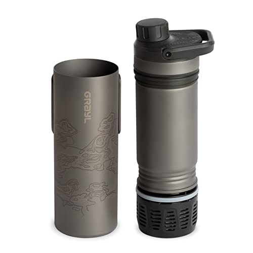 16.9 oz Titanium Water Purifier Filter Bottle I3804