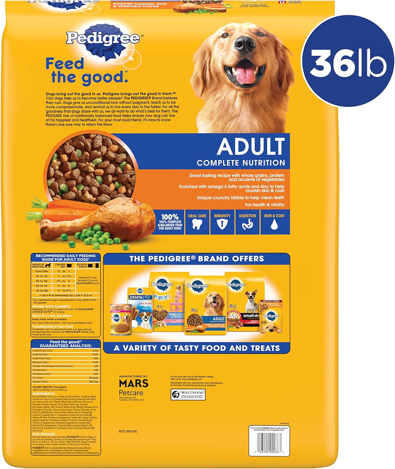 36 lb. Dry Dog Food Roasted Chicken Rice & Vegetable Flavor X854923