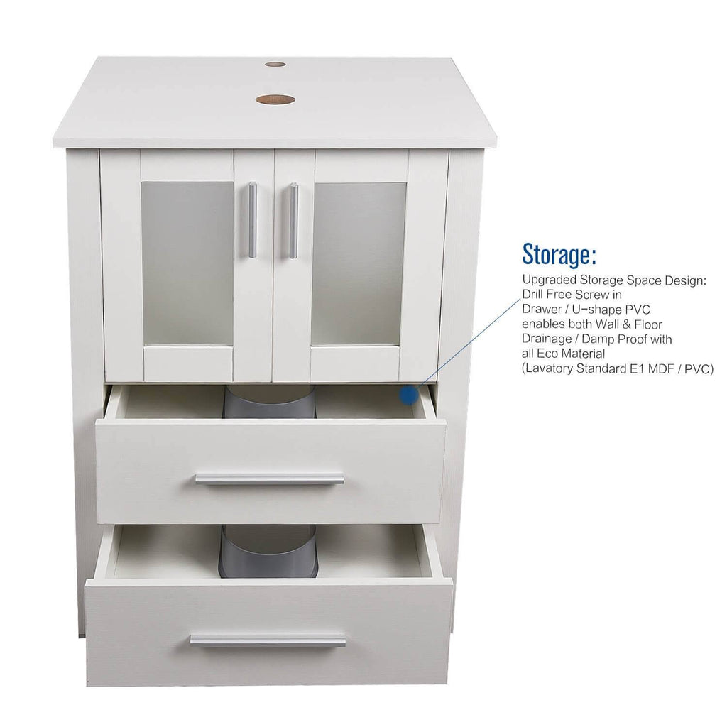 Dark Brown 24 inch Bathroom Vanity Combo B326
