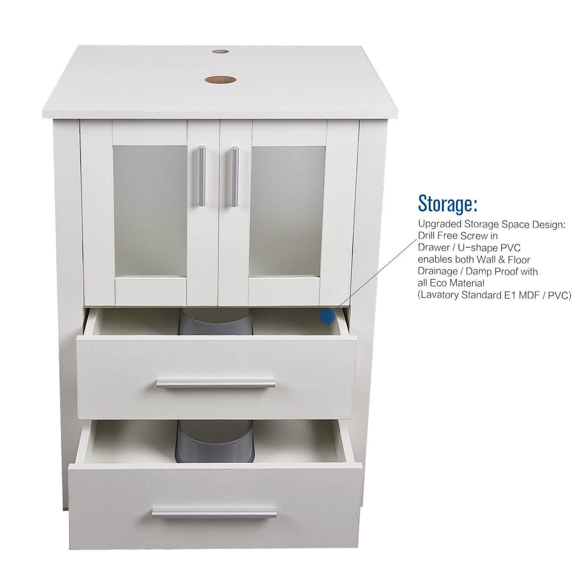 Dark Brown 24 inch Bathroom Vanity Combo B326