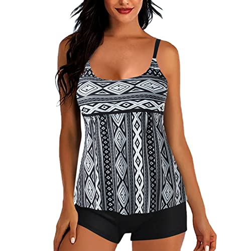 Plus Size Loose 2 Piece Tankini Swimwear Z4589