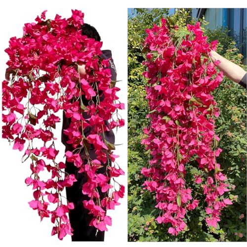 Fuchsia Artificial Silk Hanging Flowers Pack of 2 U367