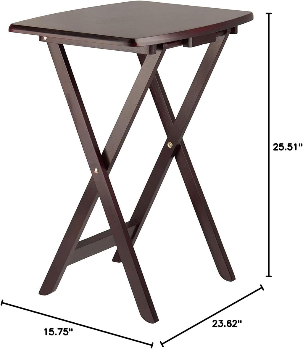 Espresso Folding Wooden Tray Table X848