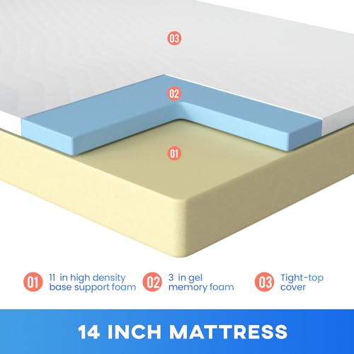 6 Inch Twin XL Gel Memory Foam Mattress R5751