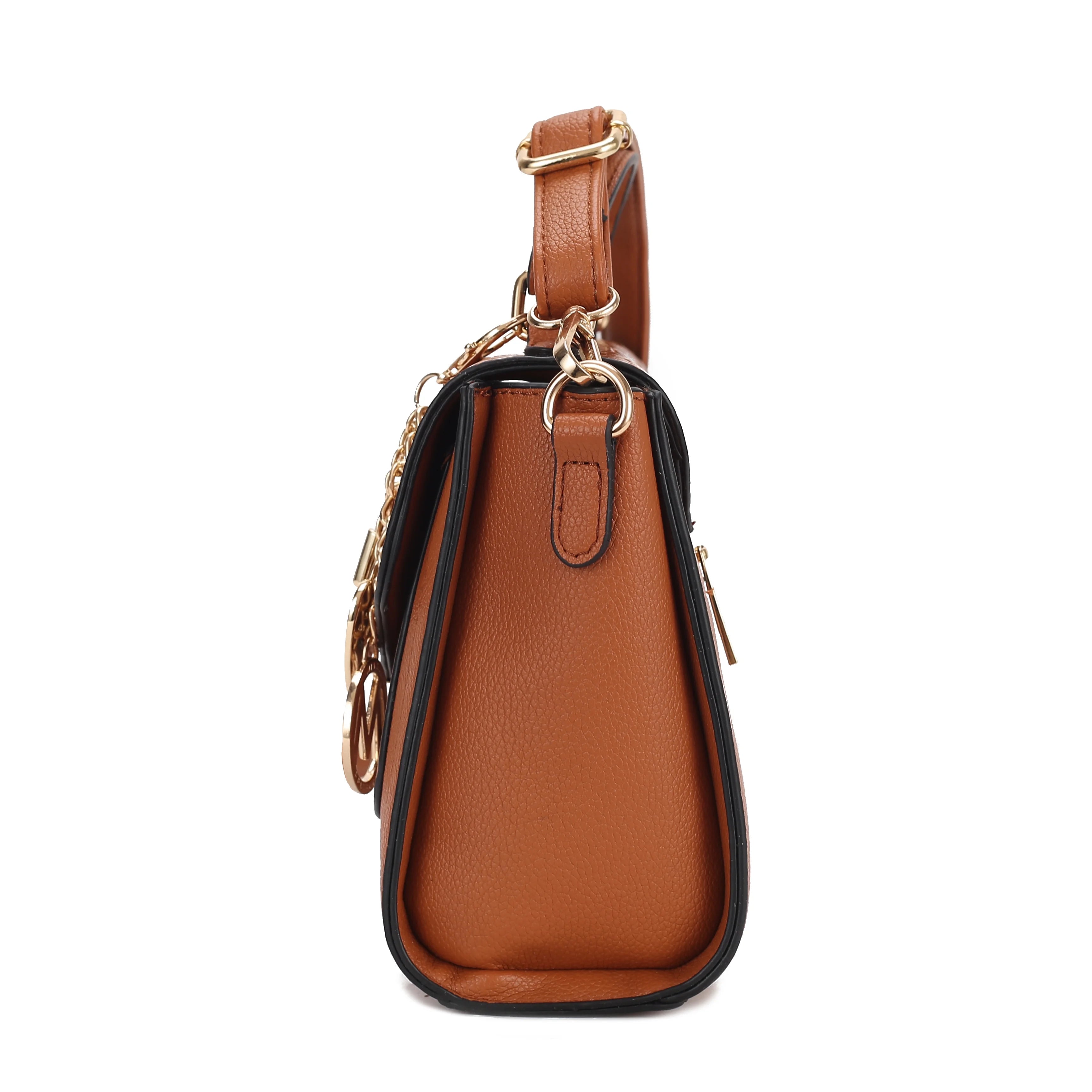 Croco Embossed Vegan Leather Shoulder Bag N44111