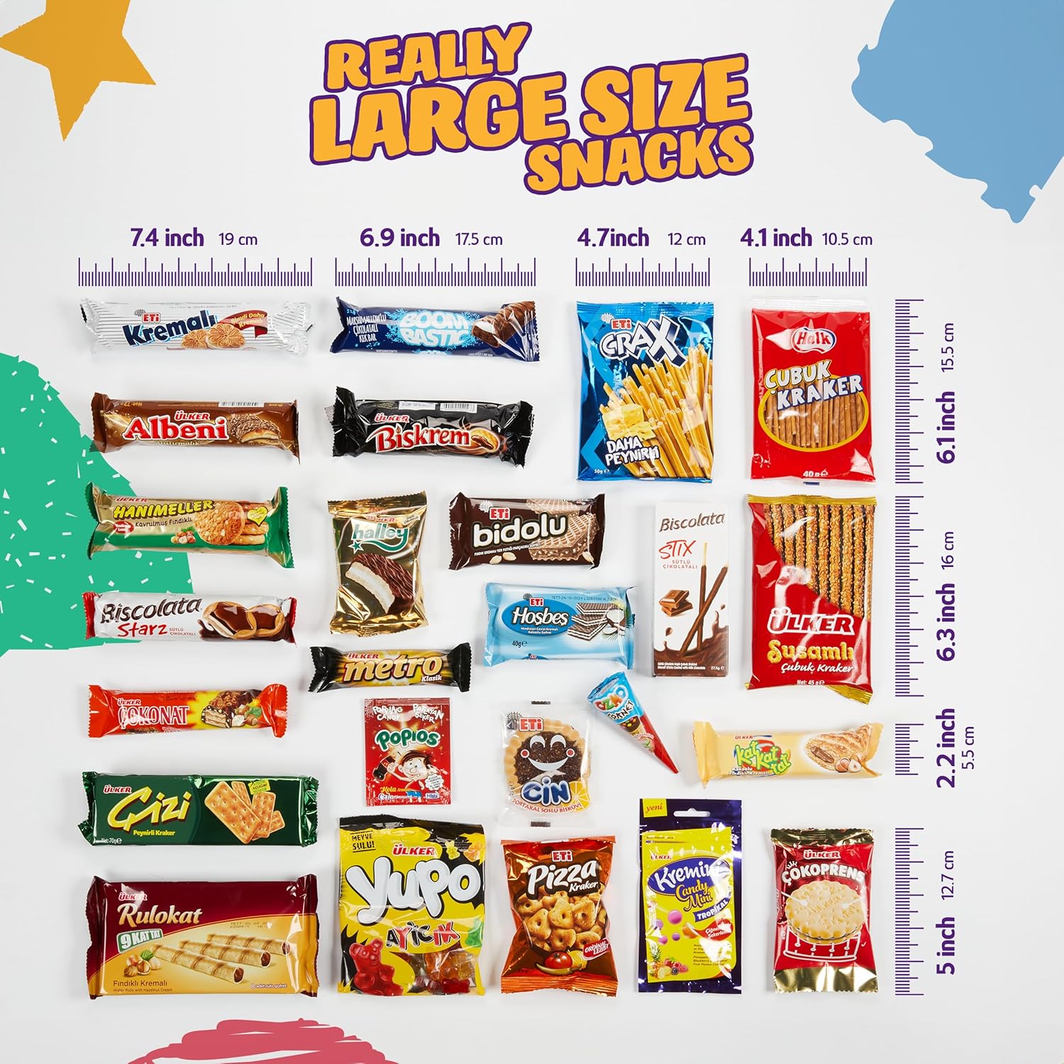 25 Full-Size International Snack Box Q14554