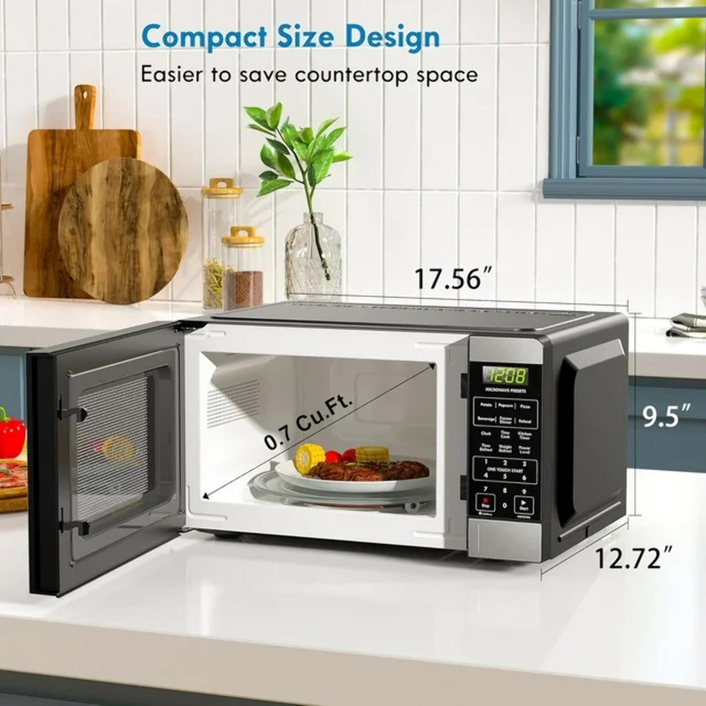 700 Watt .7 Cu Ft Stainless Steel Countertop Microwave C820