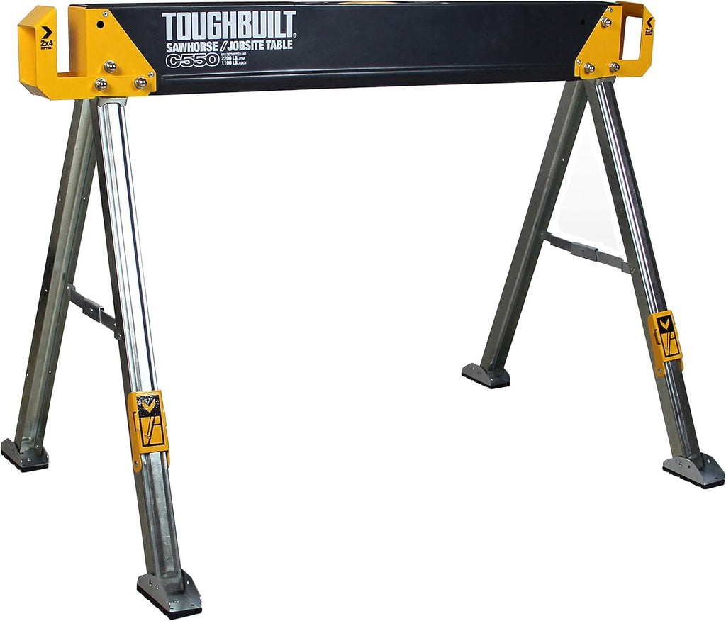 Folding Sawhorse/Jobsite Table, 100% High Grade Steel, 41.5-Inch S833