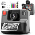 Blue FHD Selfie Digital Video Camera with 3 Rolls Print Paper & 32G Card K731