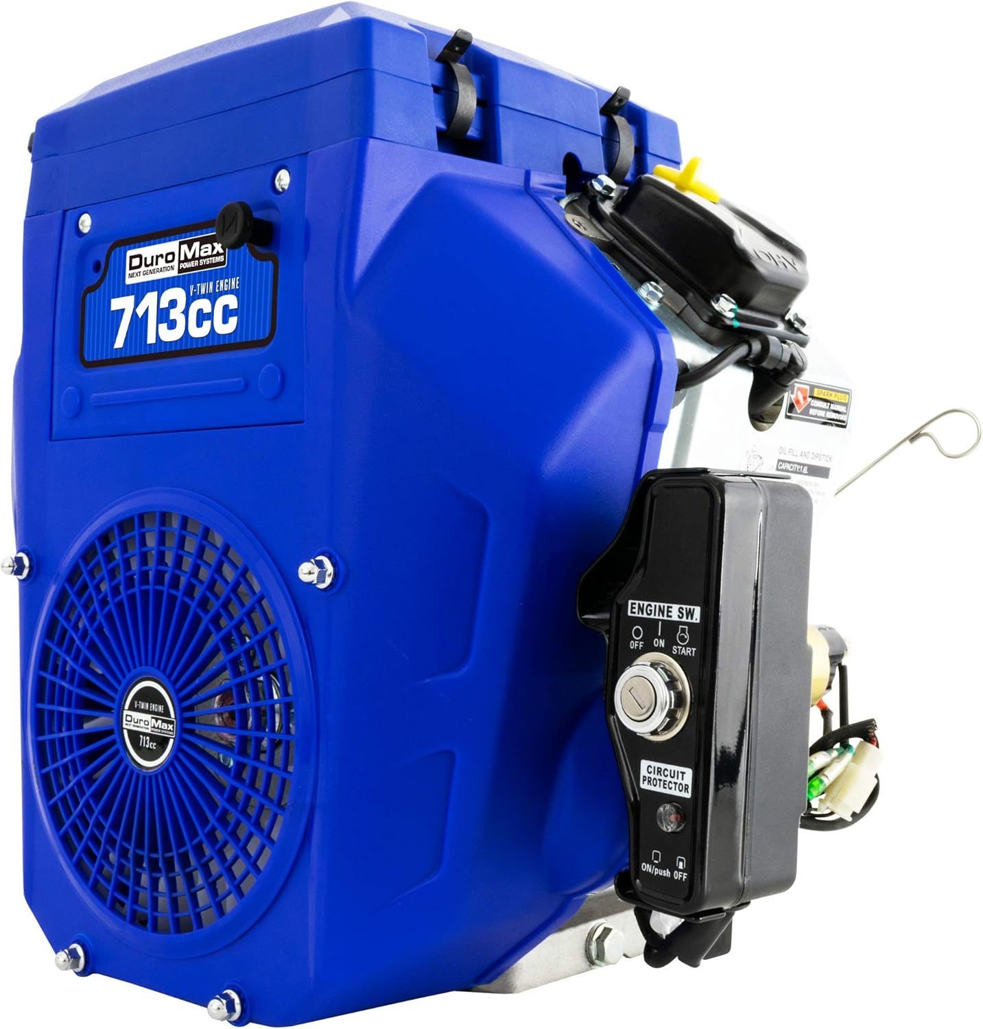 Blue 713cc V-Twin Electric Start Gas Powered Multi-Use Engine B704