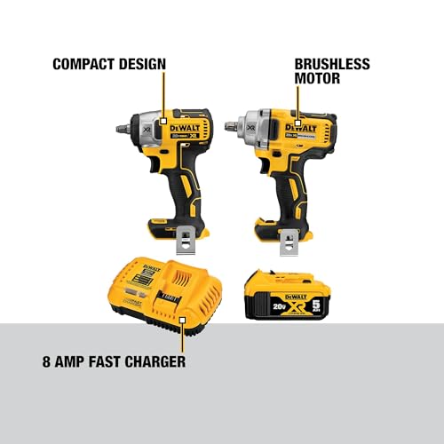 20V MAX Cordless Impact Wrench Combo Kit with 5ah Battery and Charger C6832