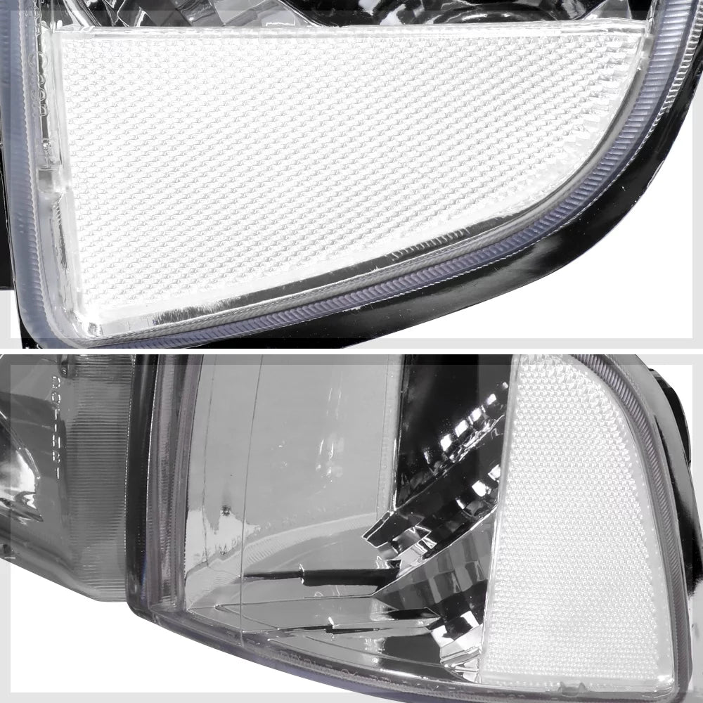 Chrome Housing Headlight Clear Corner Turn Signal Reflector G943008
