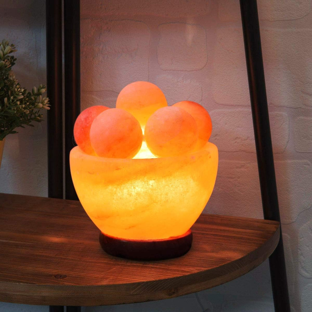 6 inches 8 lbs. Himalayan Salt Lamp with Dimmer Switch and Extra Bulb Q723745