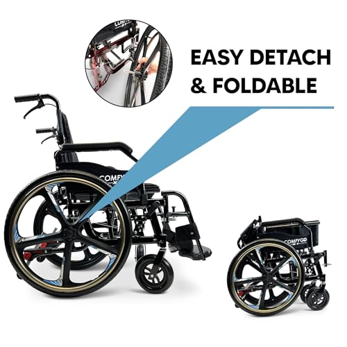 Black 17.5" Seat Width Self Propelled Wheelchair A857474