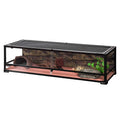 47 Gallon Reptile Terrarium Glass Front Opening Tank with Sliding Door D8073