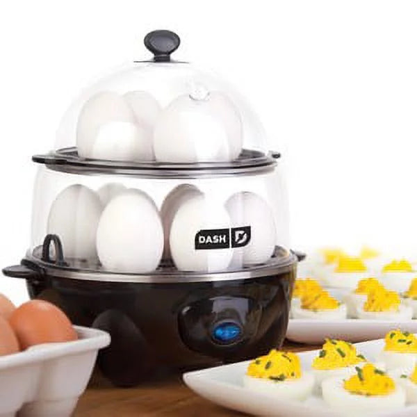 12 Capacity Black Egg Cooker P357