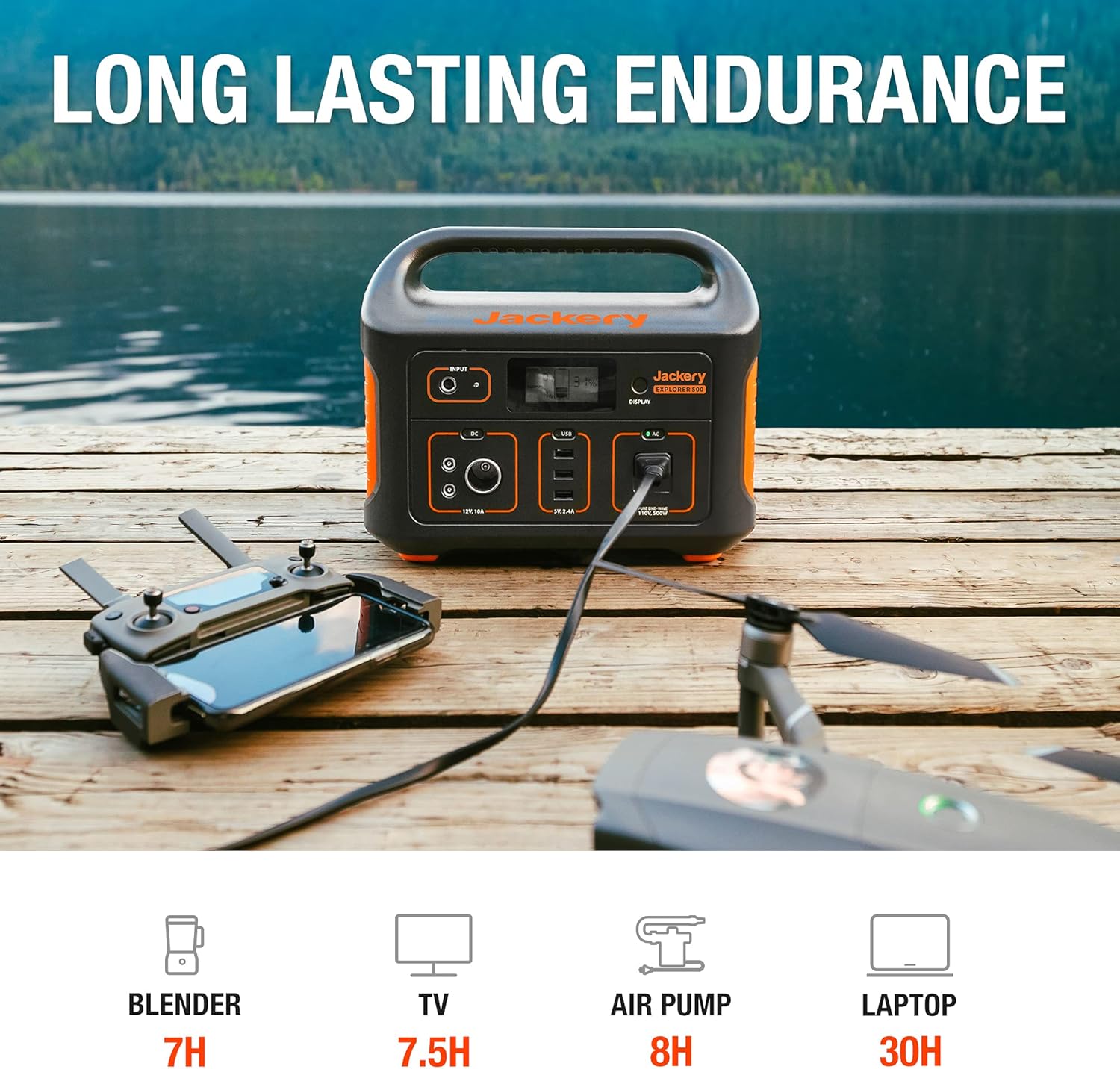 518Wh Solar Generator with Solar Saga 100 S433113