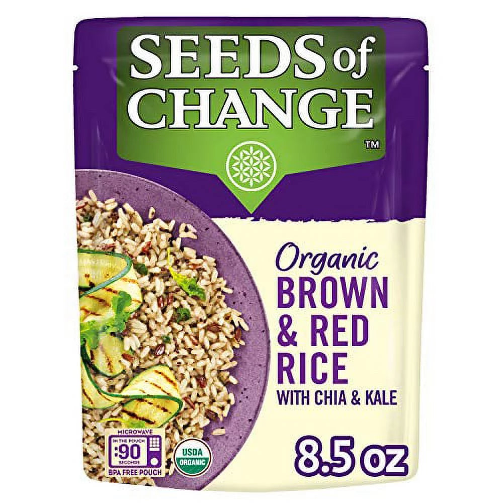 Organic Quinoa, Brown & Red Rice with Flaxseed, 8.5 Ounce Pouches (Pack of 6) X586