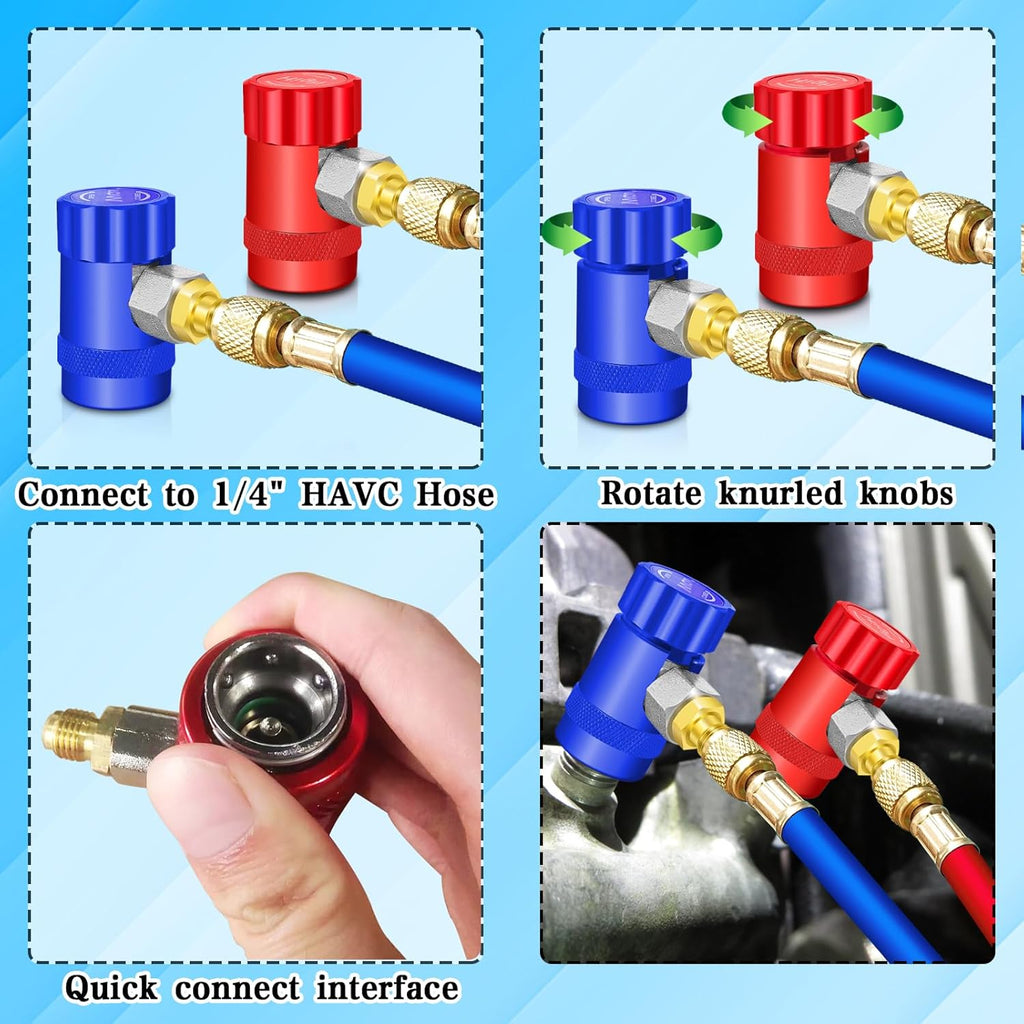 R1234yf Adapter Kit with Self-Sealing Can Taps I613299
