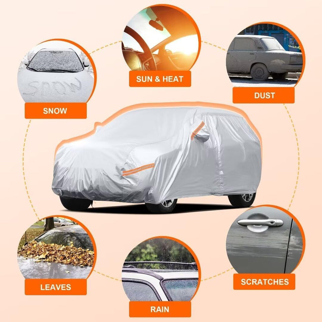 Silver Waterproof Car Cover for Jeep Wrangler 4 Door V882837