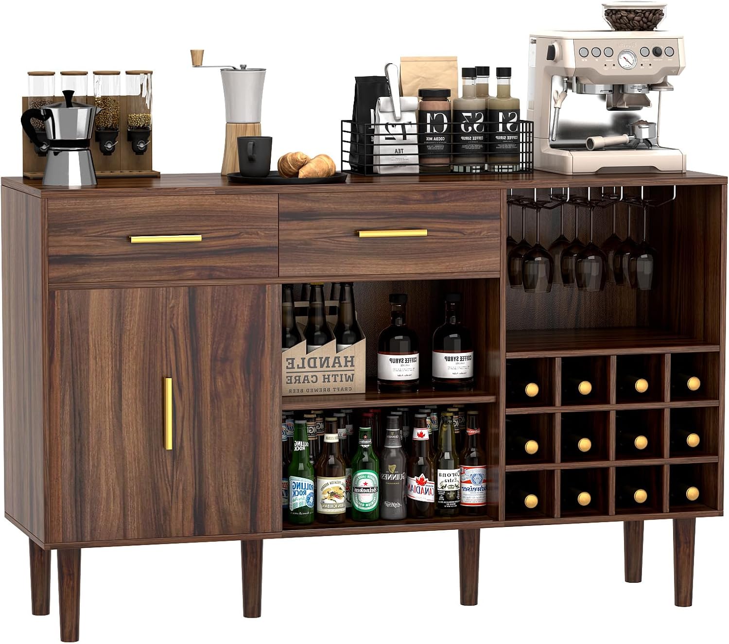 52" Rustic Wine Bar Cabinet S2156