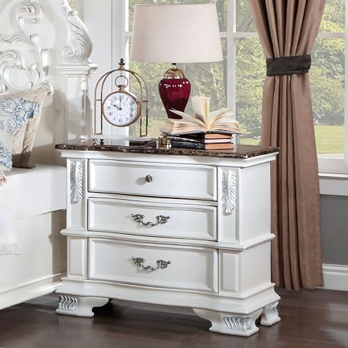 King-Size Wood 5-Piece Bedroom Set with Button-Tufted Headboard G78146