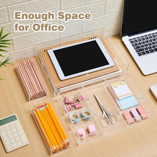Clear Acrylic Desk Drawer Organizer Set 4 Pack Q559